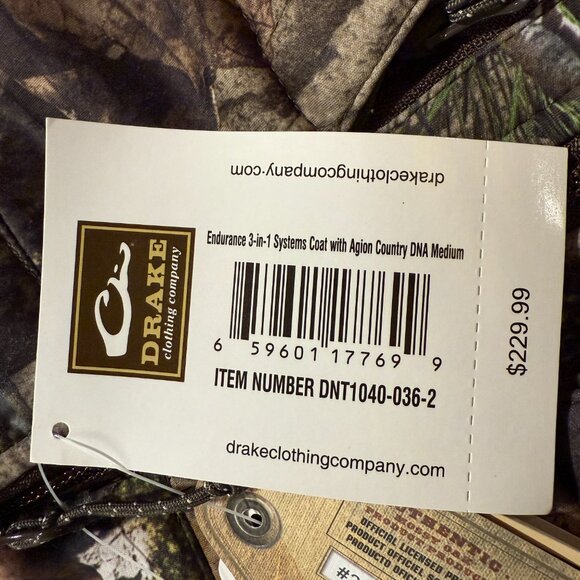 DRAKE Non-Typical Endurance 3-in-1 Systems Coat Jacket Agion Active XL M Medium - Picture 15 of 16